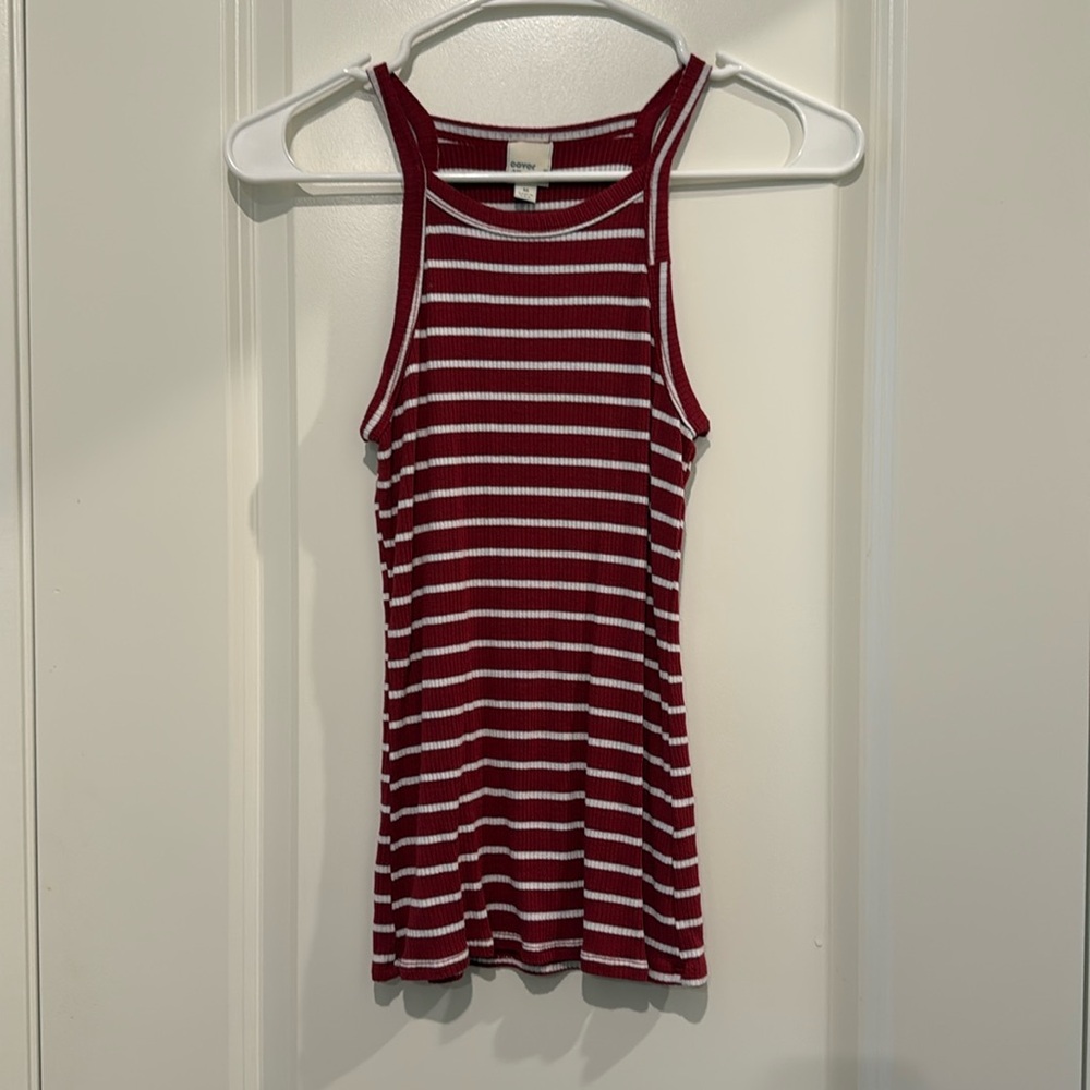 Women’s Red Striped Tank Top